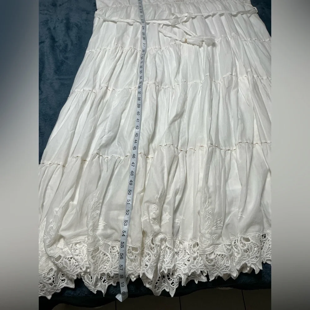 NWT Lane Bryant White Embroidered Cotton Maxi Dress size 26/28